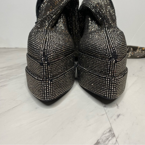 Steve Madden Sultry Rhinestone Thigh High Pointy Toe Platform Heeled Boot 8 1/2 - Picture 11 of 16